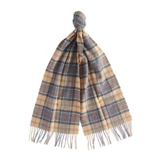 Barbour Accessoires, Heren, Veelkleurig, ONE Size, Wol, Gebloemde wollen sjaal met rafelranden