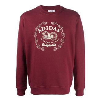 adidas Graphics Archive Crew Sweatshirt Burgundy IC5770