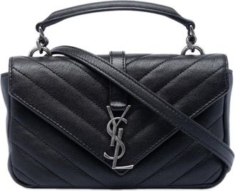 Saint Laurent Pre-owned Saint Laurent Mini Chevron Sheepskin Monogram College Satchel Ladies 4VRF7J5EAQ5ZIF7Y