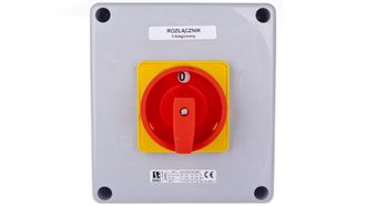 OEM Interruptor De Leva 0-1 63a 3p En Carcasa Amarillo-roja Sk63-2.8211ob16zc