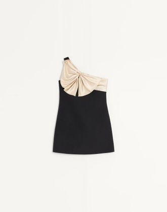 Valentino Crepe Couture Short Dress Woman BLACK 36