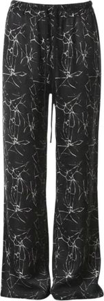 Thom Krom W ST 430 Wide Broeken - Dames - Wijde Broeken - Zwart - S - Broeken