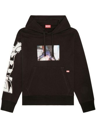 Diesel S-Macs-L3 cotton hoodie - men - Cotton - S - Black