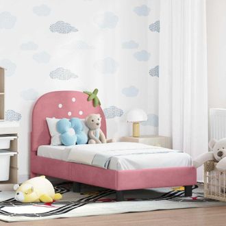 vidaXL vidaXL Struttura letto per bambini con testata Rosa 70 x 140 cm