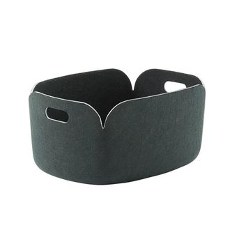 MUUTO Restore Aufbewahrungskorb 48 x 35 cm, dunkelgr&uuml;n