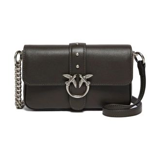 Pinko Baby Love Bag One Slouchy - Dames - Schoudertassen - Groen - ONE Size - Katoen - Tassen