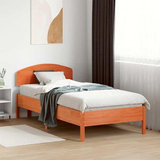 vidaXL Vidaxl - Estructura De Cama Sin Colch&oacute;n Madera Maciza Marr&oacute;n 75x190 Cm