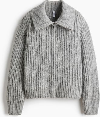 H&M Cardigan mit Zipper - Grau