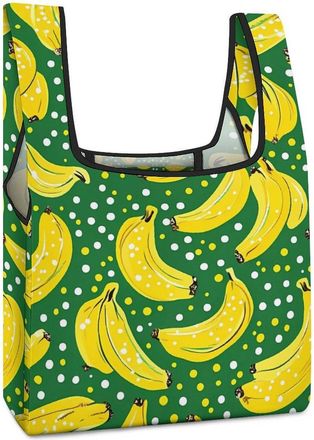Generic Banana Shopping Bag Reusable Grocery Tote Bag Foldable Handbag for Travel Picnic