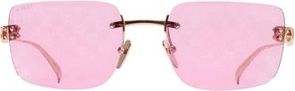 Gucci Gg2038S Frameless Square Sunglasses - female - Gucci - Sunglasses - Yellow - 61 MM - Accessories