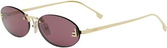 Fendi FE4075US 30Y Womens Sunglasses Gold Size 54