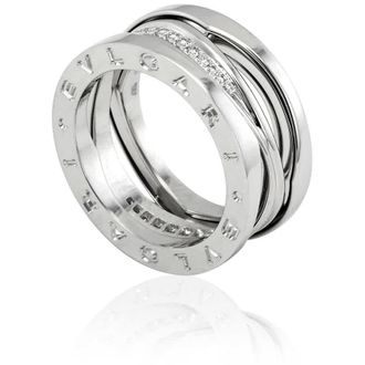 Bulgari B.Zero1 Design Legend 18k White Gold Ring, Brand Size 53 (US Size 6 1/2)