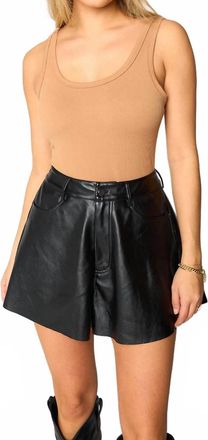 BuddyLove Vegan Leather Shorts In Black