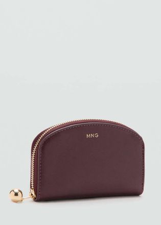 Mango Portafoglio medio mini perline bordeaux - Donna - Taglia unica - MANGO