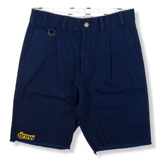 Drew House Stretch Twill Pleated Shorts Navy DR-FW21-030