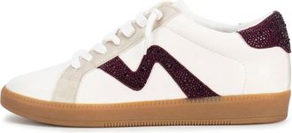 Yellow Box Womens Ziti Sneaker In Burgundy/white