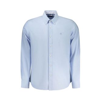 North Sails Overhemden, Heren, Blauw, L, Katoen, Shirt met lange mouwen