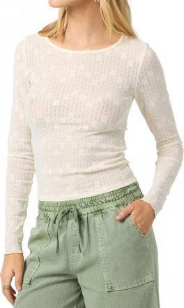 O'Neill Marliz Lace Long Sleeve Top In Winter White