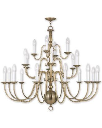 Livex Lighting Livex Williamsburgh 22-Light Antique Brass Chandelier