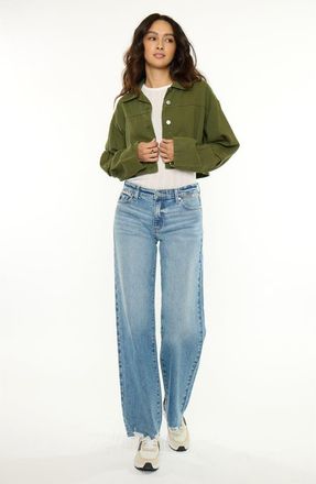 Kancan Frankie Low Slung Baggy Wide Jeans in Medium Wash at Nordstrom, Size 24