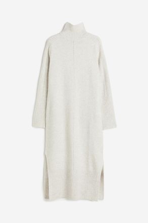 H&M Strickkleid mit Turtleneck - Brown