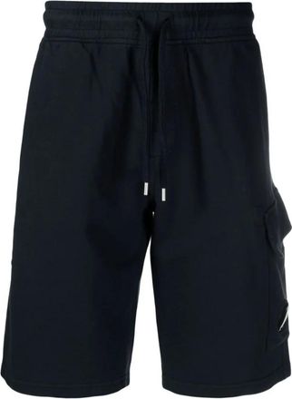 C.P. Company Blauwe Casual Shorts met Cargozak - Heren - Korte Broeken - Blauw - XL - Katoen - Korte Broeken