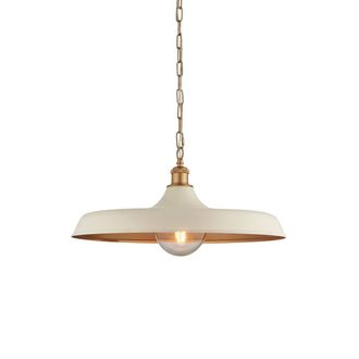 Netlighting Afragola Dome Pendant Ceiling Light Matt Warm White Satin Gold Paint