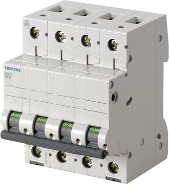 SIEMENS 40a 4p 10ka Interruptor Autom&aacute;tico Magnetot&eacute;rmico Clase D 4 Polos 4 M&oacute;dulos 5sl44408