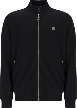 Fila Davey Track Jacket, Full Zip, Biker Neck, Black (UK, Alpha, XXL, Regular, Regular, Black)