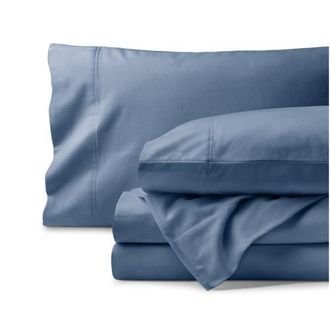 Bare Home 100% Organic Cotton Flannel Sheet Set in Coronet Blue at Nordstrom, Size Twin X-Long