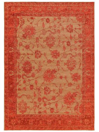 benuta Alfombra de tejido plano rojo 100x160