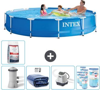 Intex Piscina Con Estructura Redonda - 366x76 Cm - 8-piezas Scb56