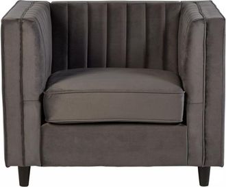 Premier Housewares Interiors by Premier Grey Velvet Chair, Enchanting Sleep chair, Easy to Assemble Borg Chair, Comfy Office Chair