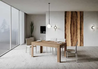 Itamoby Tavolo viterbo Allungabile In Legno Per Sala Da Pranzo -allungabile Fino A 220 Cm / Quercia