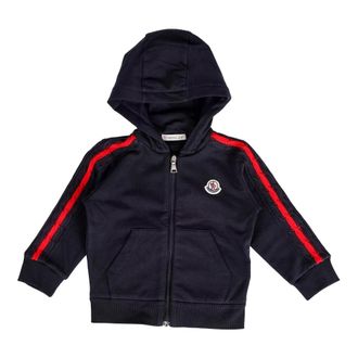 Moncler Kids Sweatshirts, male, Blue, 2 Y, Kids Zip Sweatshirt