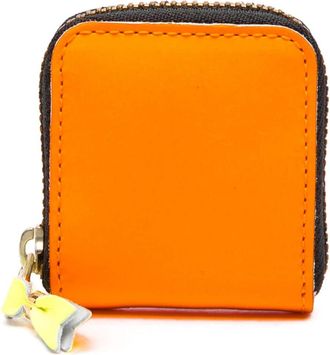 Comme Des Garçons Super Fluo leather wallet - unisex - Lambskin - One Size - Orange