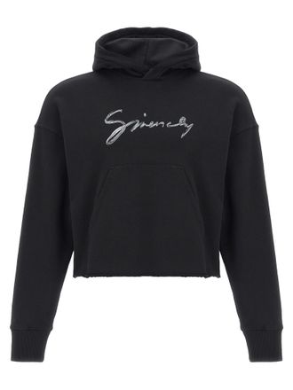 Givenchy Womens Cropped Hoodie