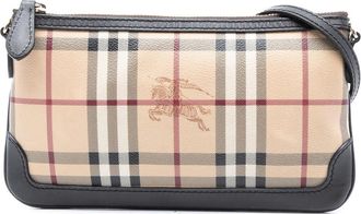 Burberry Pre-owned Burberry Haymarket Check Coated Canvas Peyton Crossbody X0H8YI8ROQ0JQSBP