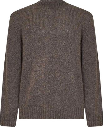 Nn.07 Lee Sweater - Heren - Ronde hals truien - Bruin - M - Wol - Truien & Vesten