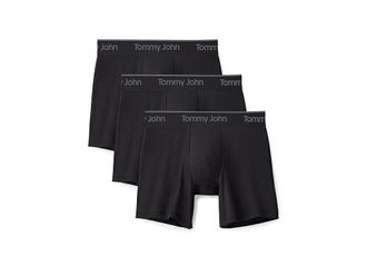 Tommy John 3-Pack Second Skin Modal Boxer Brief Mens Underwear Black : 2XL, Elastane/Modal
