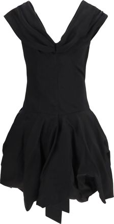 Magda Butrym Draped Shawl Collar Dress - Black