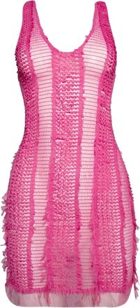 Roberta Einer Angel mini-jurk met watervalhals - Roze