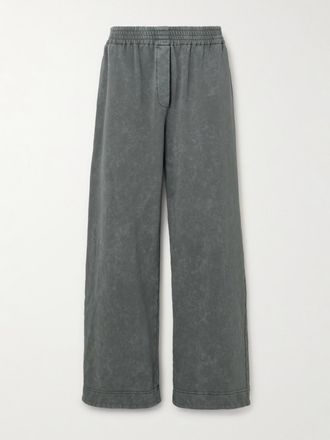 Magda Butrym Pantaloni Sportivi In Jersey Di Misto Cotone Acid-wash - Grigio