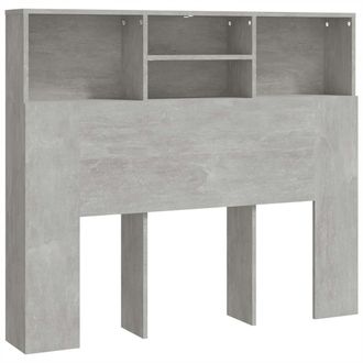 vidaXL Mueble Cabecero Gris Hormig&oacute;n 120x19x103,5 Cm Vidaxl