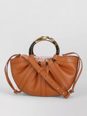 Coccinelle leather bucket bag tortoiseshell handles strap