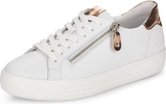 Remonte Womens Lace Zip Sneaker In White