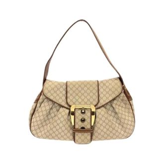 Celine Pre-owned Shoulder Bags, female, Beige, Size: ONE SIZE Pre-owned Canvas Shoulder Bag