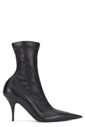 Balenciaga Black Solid Pointed Boots