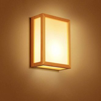 OEM Aplique De Pared Doble De Madera Maciza Japonesa, Creativo, Para Dormitorio, Mesita De Noche, Sala De Estar, Pasillo, Estudio - L&aacute;mpara De Pared Moder