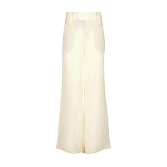 Johanna Ortiz Wide-Leg Linen Trousers